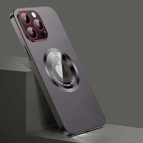 Custodia Lusso Pelle Cover con Mag-Safe Magnetic QC1 per Apple iPhone 12 Pro Max Nero