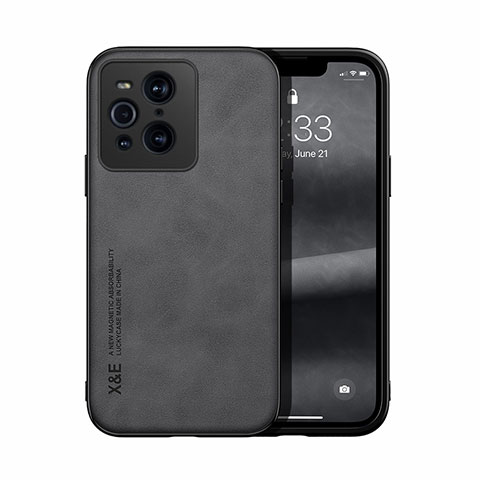 Custodia Lusso Pelle Cover DY1 per Oppo Find X3 Pro 5G Nero