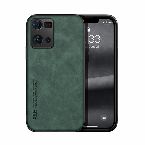 Custodia Lusso Pelle Cover DY1 per Oppo Reno7 4G Verde