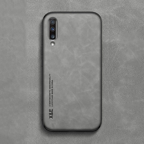 Custodia Lusso Pelle Cover DY1 per Samsung Galaxy A70 Grigio