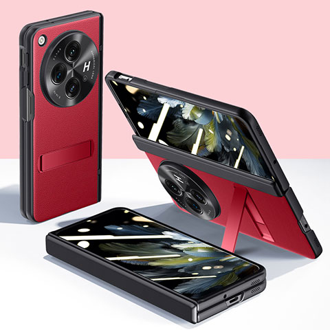 Custodia Lusso Pelle Cover GS6 per OnePlus Open 5G Rosso