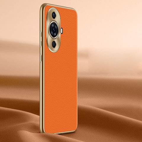 Custodia Lusso Pelle Cover JB2 per Huawei Nova 11 Pro Arancione