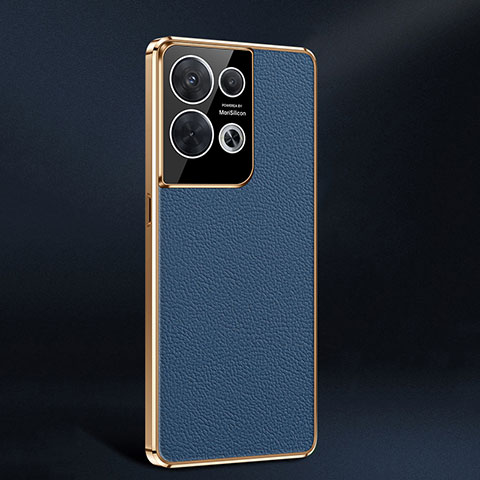 Custodia Lusso Pelle Cover JB2 per Oppo Reno8 5G Blu