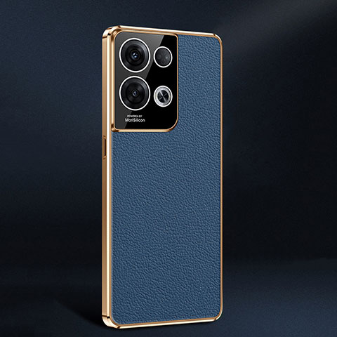 Custodia Lusso Pelle Cover JB2 per Oppo Reno8 Pro 5G Blu