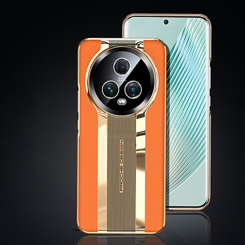 Custodia Lusso Pelle Cover JB6 per Huawei Honor Magic5 5G Arancione