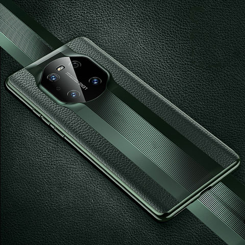 Custodia Lusso Pelle Cover K01 per Huawei Mate 40 Pro Verde Notte