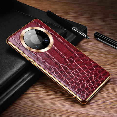 Custodia Lusso Pelle Cover K05 per Huawei Mate 40 Pro Rosso