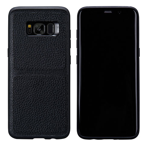 Custodia Lusso Pelle Cover L01 per Samsung Galaxy S8 Plus Nero