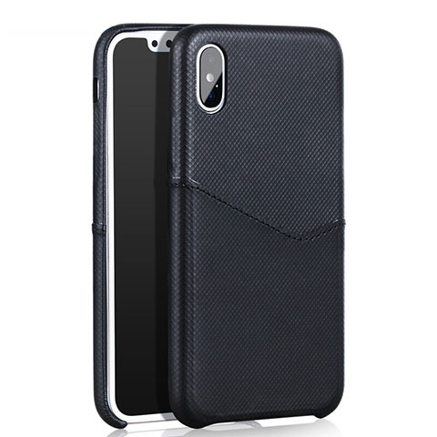 Custodia Lusso Pelle Cover L05 per Apple iPhone Xs Nero