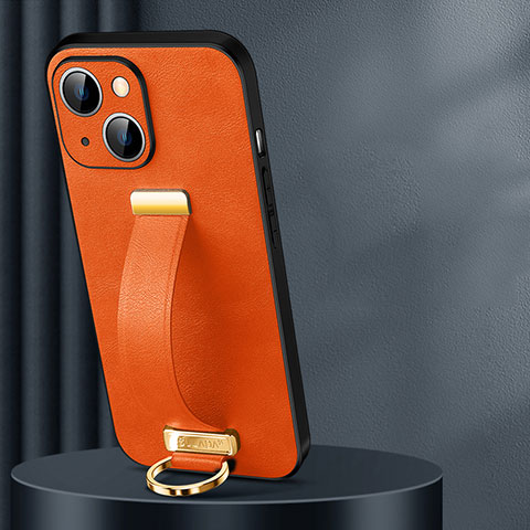 Custodia Lusso Pelle Cover LD1 per Apple iPhone 14 Plus Arancione