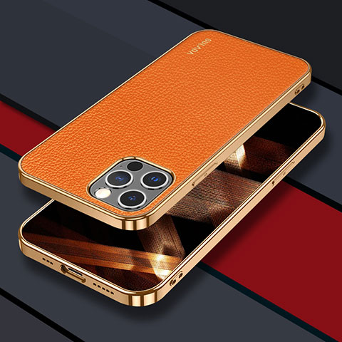 Custodia Lusso Pelle Cover LD3 per Apple iPhone 14 Pro Arancione