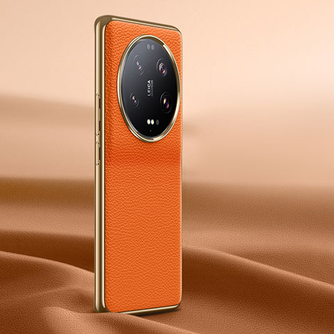 Custodia Lusso Pelle Cover LF1 per Xiaomi Mi 13 Ultra 5G Arancione