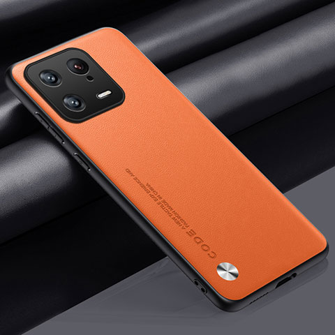 Custodia Lusso Pelle Cover LS1 per Xiaomi Mi 13 Pro 5G Arancione