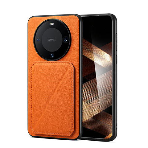 Custodia Lusso Pelle Cover MT3 per Huawei Mate 60 Pro Arancione