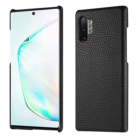 Custodia Lusso Pelle Cover P01 per Samsung Galaxy Note 10 Plus Nero