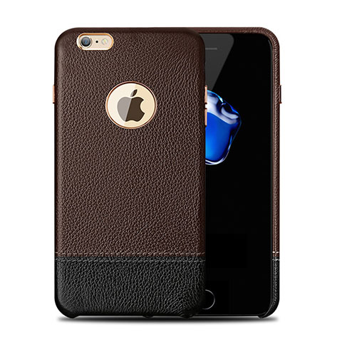 Custodia Lusso Pelle Cover per Apple iPhone 6S Marrone