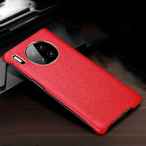 Custodia Lusso Pelle Cover per Huawei Mate 30E Pro 5G Rosso