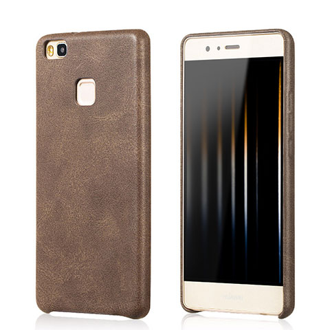 Custodia Lusso Pelle Cover per Huawei P9 Lite Marrone