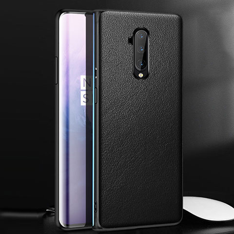 Custodia Lusso Pelle Cover per OnePlus 7T Pro 5G Nero
