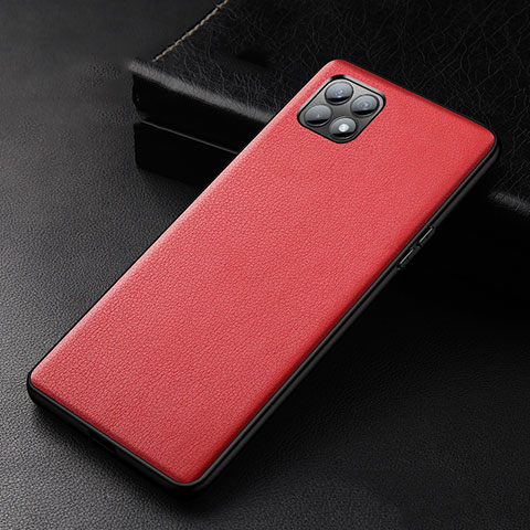 Custodia Lusso Pelle Cover per Oppo Reno4 SE 5G Rosso