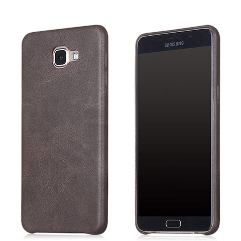 Custodia Lusso Pelle Cover per Samsung Galaxy A8 (2016) A8100 A810F Marrone