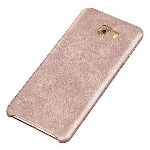 Custodia Lusso Pelle Cover per Samsung Galaxy C9 Pro C9000 Oro