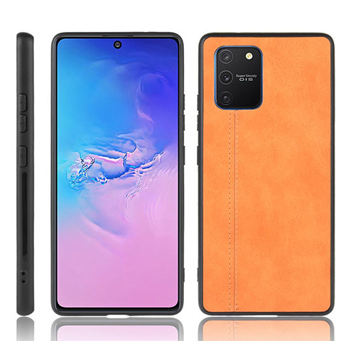 Custodia Lusso Pelle Cover per Samsung Galaxy S10 Lite Arancione