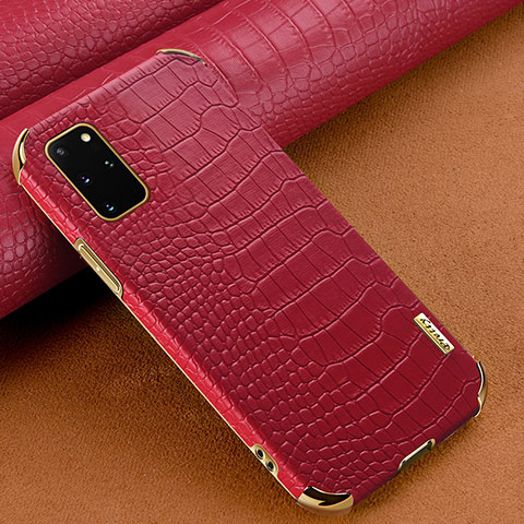 Custodia Lusso Pelle Cover per Samsung Galaxy S20 Plus Rosso