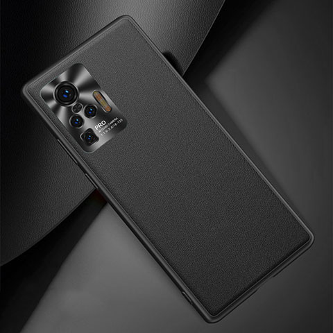 Custodia Lusso Pelle Cover per Vivo X50 Pro 5G Nero