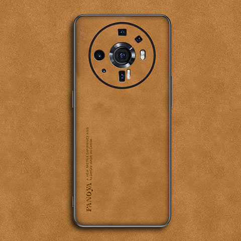 Custodia Lusso Pelle Cover per Xiaomi Mi 12S Ultra 5G Giallo