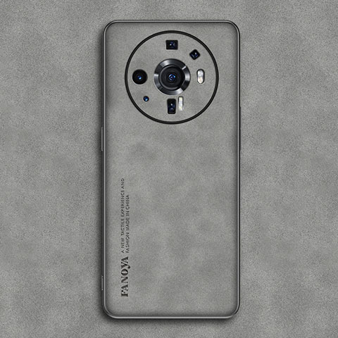 Custodia Lusso Pelle Cover per Xiaomi Mi 12S Ultra 5G Grigio