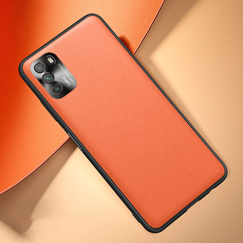 Custodia Lusso Pelle Cover QK1 per Xiaomi Poco M3 Arancione