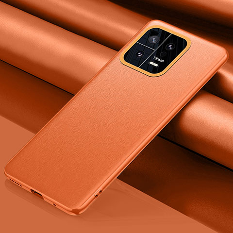Custodia Lusso Pelle Cover QK4 per Xiaomi Mi 13 Pro 5G Arancione