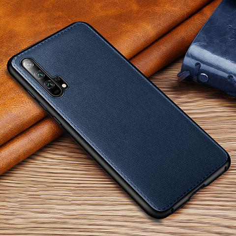 Custodia Lusso Pelle Cover R01 per Huawei Honor 20 Pro Blu