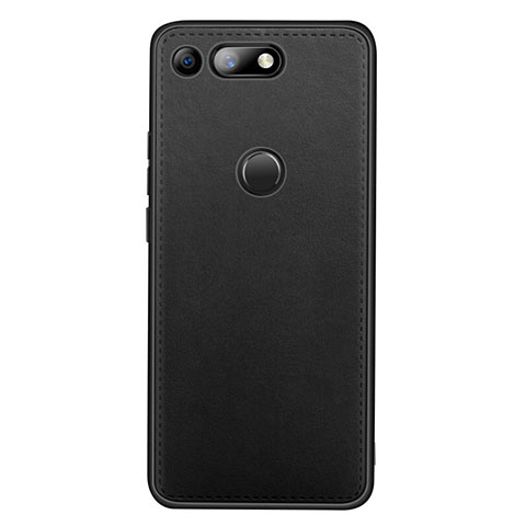 Custodia Lusso Pelle Cover R01 per Huawei Honor V20 Nero