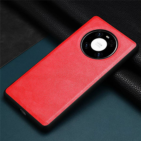 Custodia Lusso Pelle Cover R01 per Huawei Mate 40 Rosso