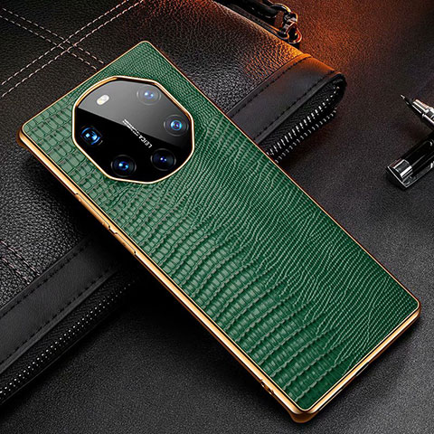 Custodia Lusso Pelle Cover R01 per Huawei Mate 40 RS Verde