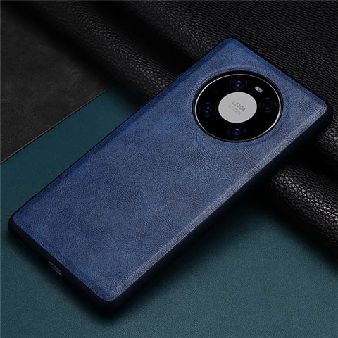 Custodia Lusso Pelle Cover R01 per Huawei Mate 40E 5G Blu