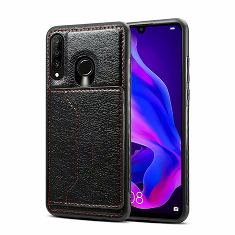 Custodia Lusso Pelle Cover R01 per Huawei P30 Lite New Edition Nero