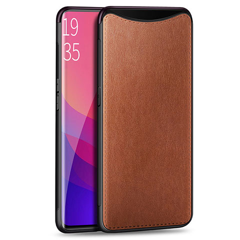 Custodia Lusso Pelle Cover R01 per Oppo Find X Super Flash Edition Arancione