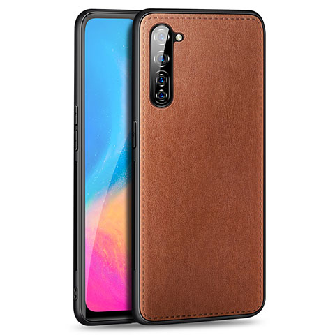 Custodia Lusso Pelle Cover R01 per Oppo Find X2 Lite Marrone