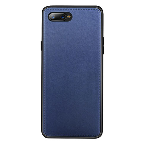 Custodia Lusso Pelle Cover R01 per Oppo K1 Blu