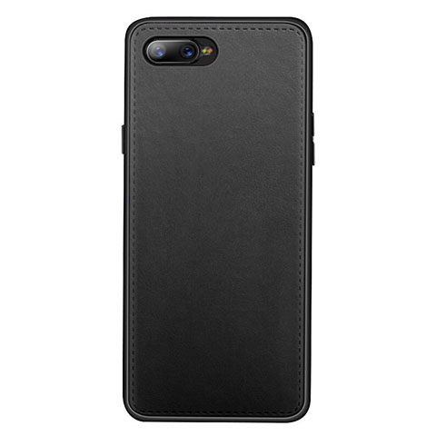 Custodia Lusso Pelle Cover R01 per Oppo K1 Nero