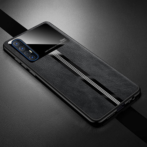 Custodia Lusso Pelle Cover R01 per Oppo Reno3 Pro Nero