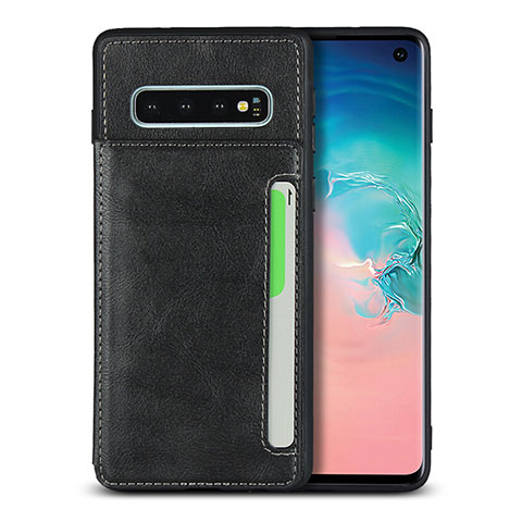 Custodia Lusso Pelle Cover R01 per Samsung Galaxy S10 5G Nero