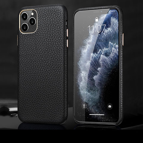 Custodia Lusso Pelle Cover R02 per Apple iPhone 11 Pro Max Nero