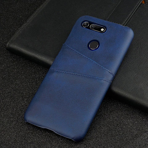 Custodia Lusso Pelle Cover R02 per Huawei Honor V20 Blu