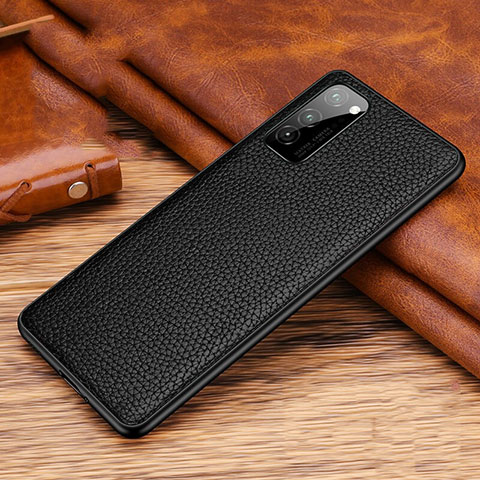 Custodia Lusso Pelle Cover R02 per Huawei Honor V30 Pro 5G Nero