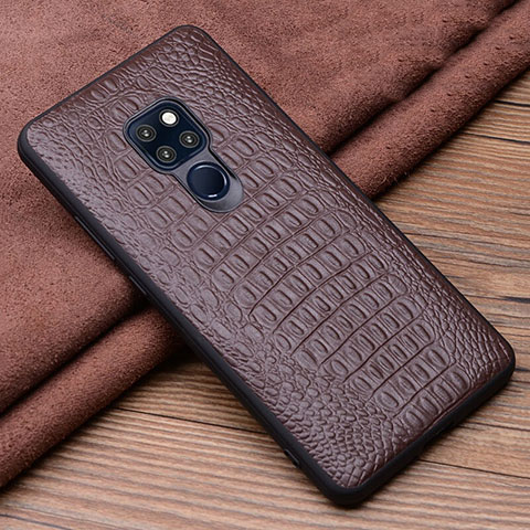 Custodia Lusso Pelle Cover R02 per Huawei Mate 20 X 5G Marrone