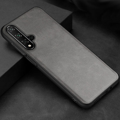 Custodia Lusso Pelle Cover R02 per Huawei Nova 5T Grigio